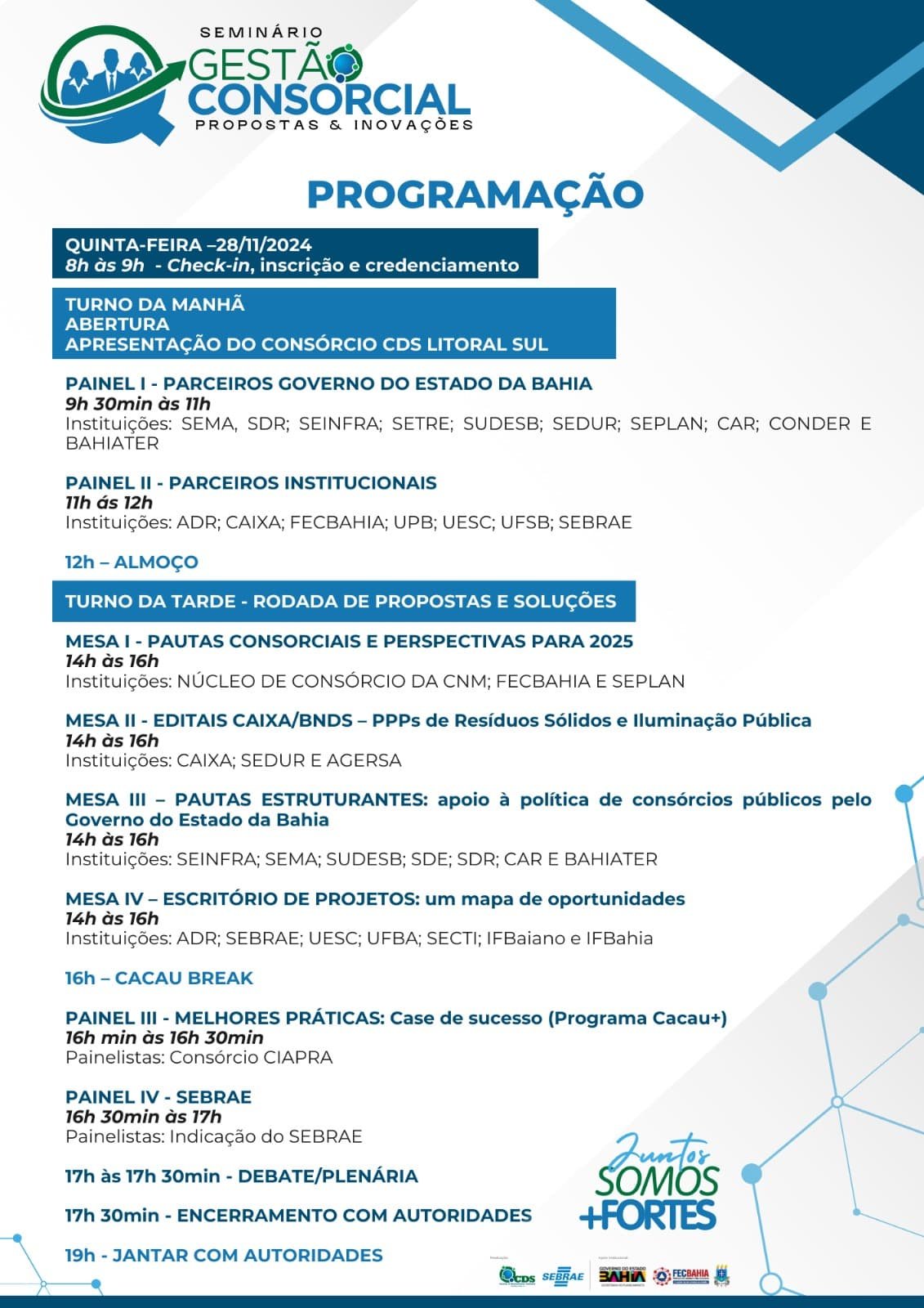 CDS-LS REALIZA 1º SEMINÁRIO PARA GESTORES ELEITOS E REELEITOS DO TERRITÓRIO LITORAL SUL